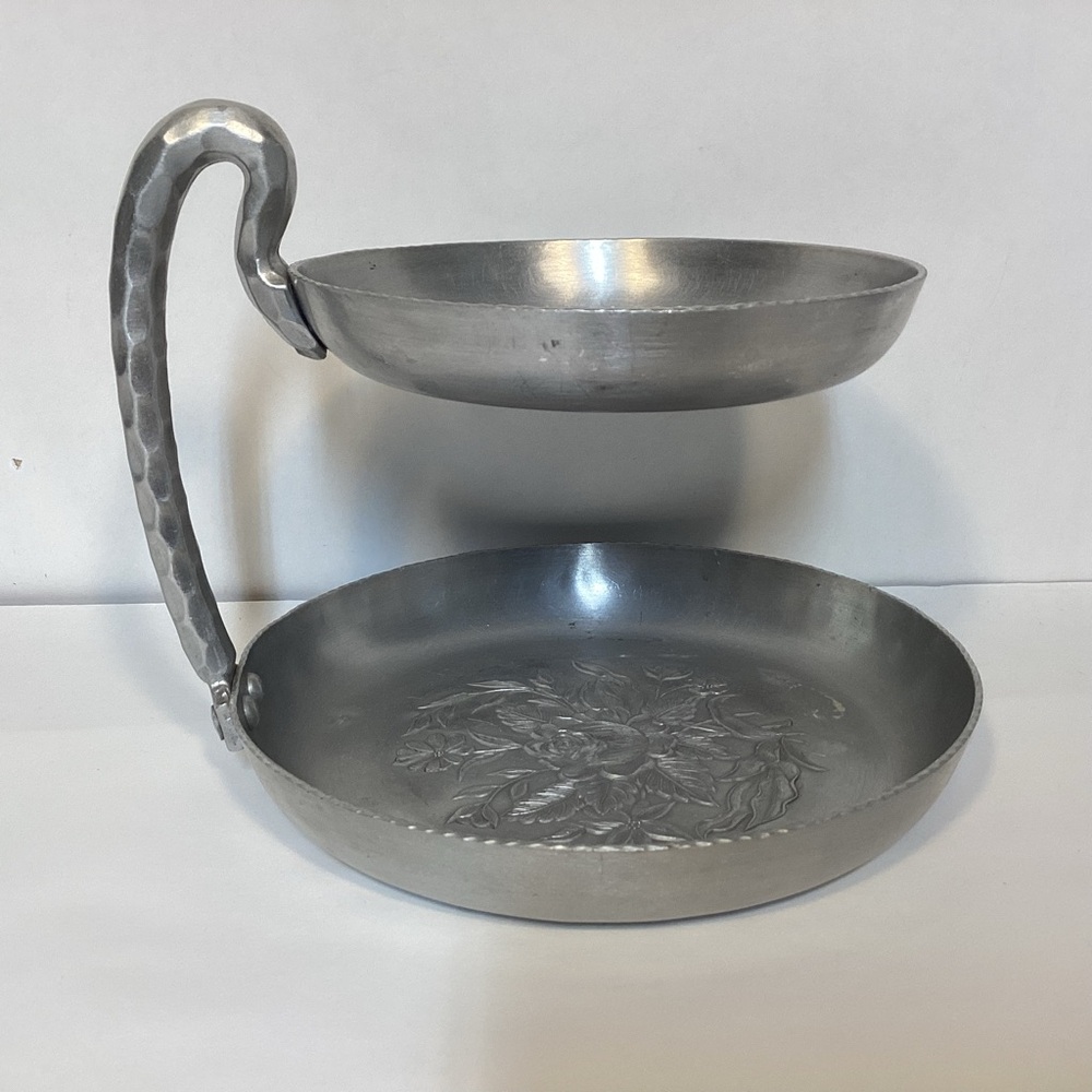 Everlast forged aluminum tiered serving tray, vintage 1950’s